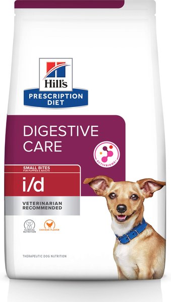 Hill's Prescription Diet i/d Digestive Care Small Bites Chicken Flavor Dry Dog Food, 7-lb bag slide 1 of 11
