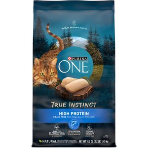 Purina ONE True Instinct Natural Grain-Free with Ocean Whitefish High Protein Dry Cat Food, 3.2-lb bag