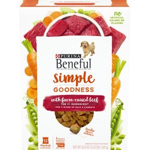 Purina Beneful Simple Goodness With Farm-Raised Beef Dry Dog Food, 3.53-lb, 12 count