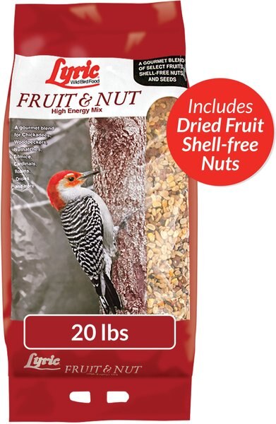 Lyric Fruit & Nut High Energy Mix Wild Bird Food, 20-lb bag slide 1 of 9