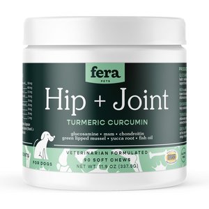 Fera Pet Organics Hip & Joint Soft Chew Dog Supplement, 90 count