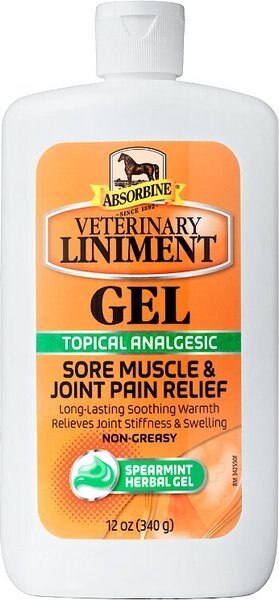 Absorbine Veterinary Sore Muscle & Joint Pain Relief Horse Liniment Gel, 12-oz slide 1 of 3