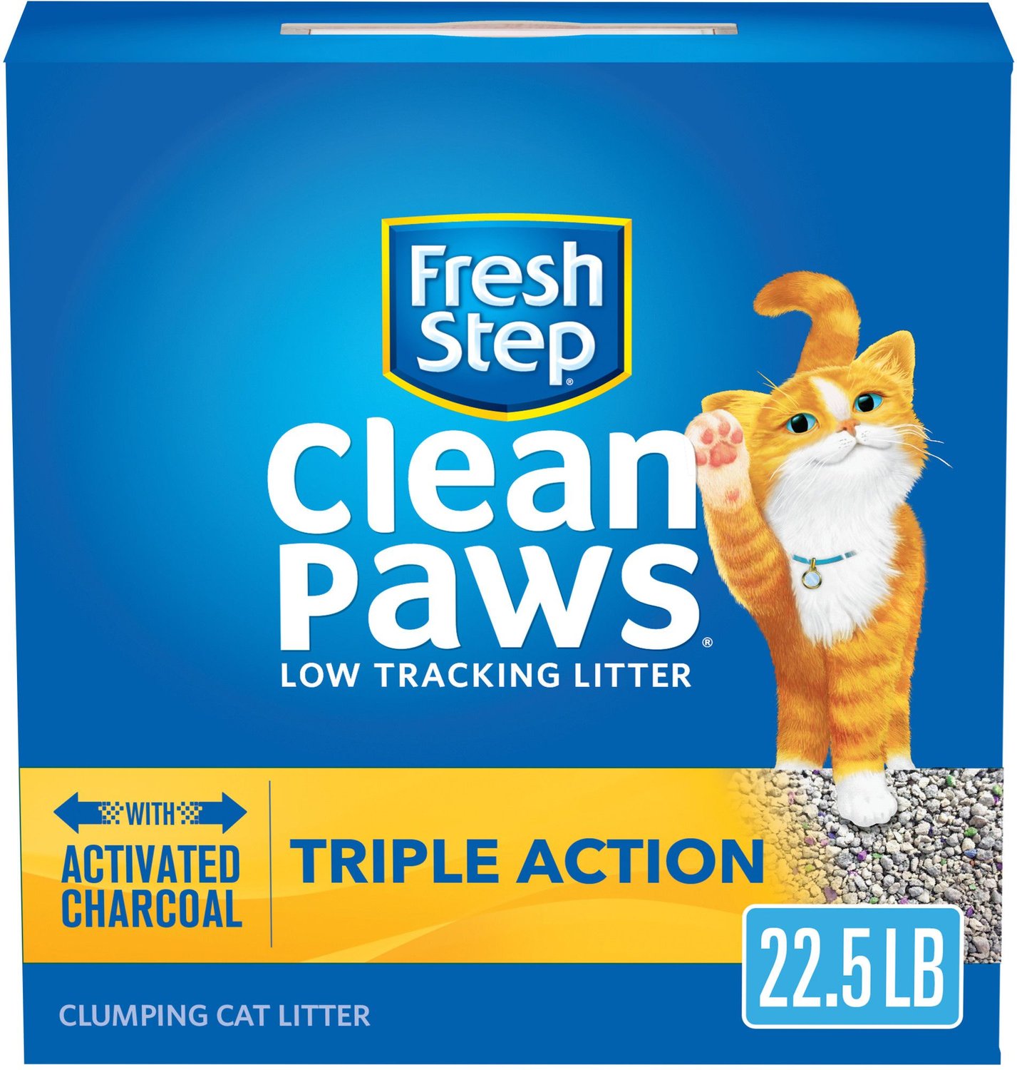 FRESH STEP Clean Paws Scented Clumping Clay Cat Litter, 22.5lb box