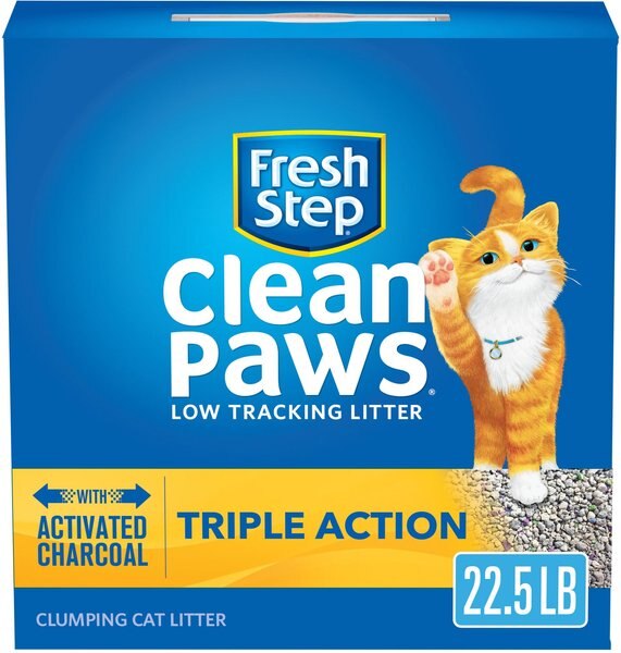 Fresh Step Clean Paws Scented Clumping Clay Cat Litter, 22.5-lb box slide 1 of 8