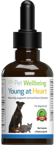 Pet Wellbeing Young at Heart Bacon Flavored Liquid Heart Supplement for Dogs & Cats, 2-oz bottle slide 1 of 4