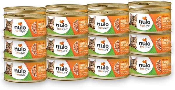 Nulo Freestyle Minced Turkey & Duck in Gravy Grain-Free Canned Cat & Kitten Food, 3-oz, case of 24 slide 1 of 2