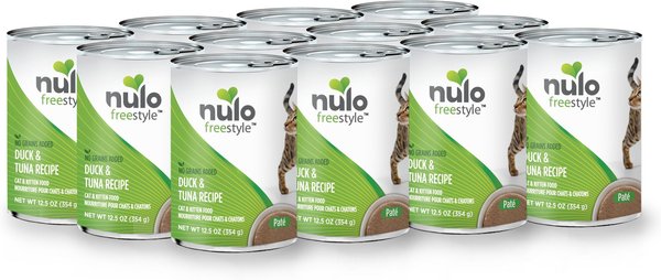 Nulo Freestyle Duck & Tuna Recipe Grain-Free Canned Cat & Kitten Food, 12.5-oz, case of 12 slide 1 of 4