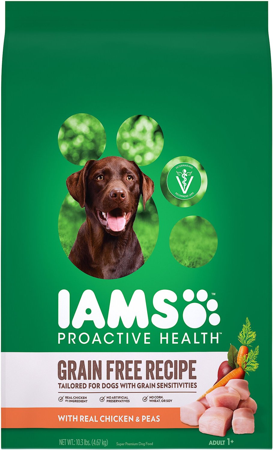 IAMS ProActive Health Sensitive Skin & Stomach with Real Chicken & Peas