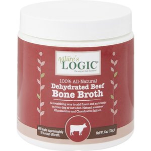 Nature's Logic Dehydrated Beef Bone Broth Dog & Cat Food Topper, 6-oz tub