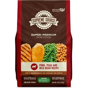 Supreme Source Grain-Free Pork, Peas & Wild Boar Recipe Dry Dog Food, 5-lb bag