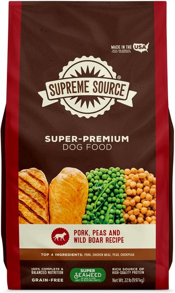 Supreme Source Grain-Free Pork, Peas & Wild Boar Recipe Dry Dog Food, 22-lb bag slide 1 of 11