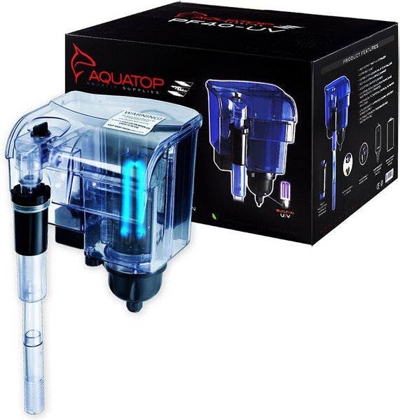 Aquatop PF40-UV Hang-On Back Aquarium UV Sterilizer Power Filter, 40-gal slide 1 of 4