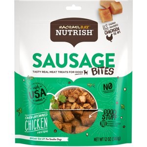 Rachael Ray Nutrish Sausage Bites Oven-Browned Chicken Recipe Dog Treats, 12-oz bag