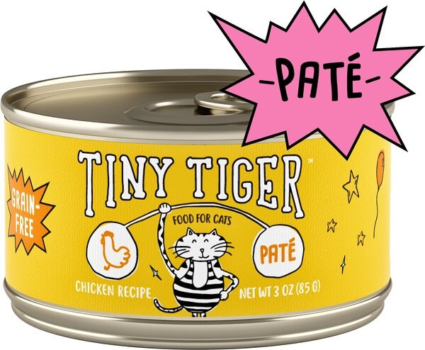 Tiny Tiger Pate Chicken Recipe Grain-Free Canned Cat Food, 3-oz, case of 24 slide 1 of 10