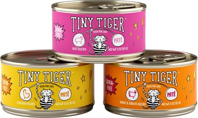 Tiny Tiger Pate Beef & Poultry Recipes Variety Pack wet cat food 