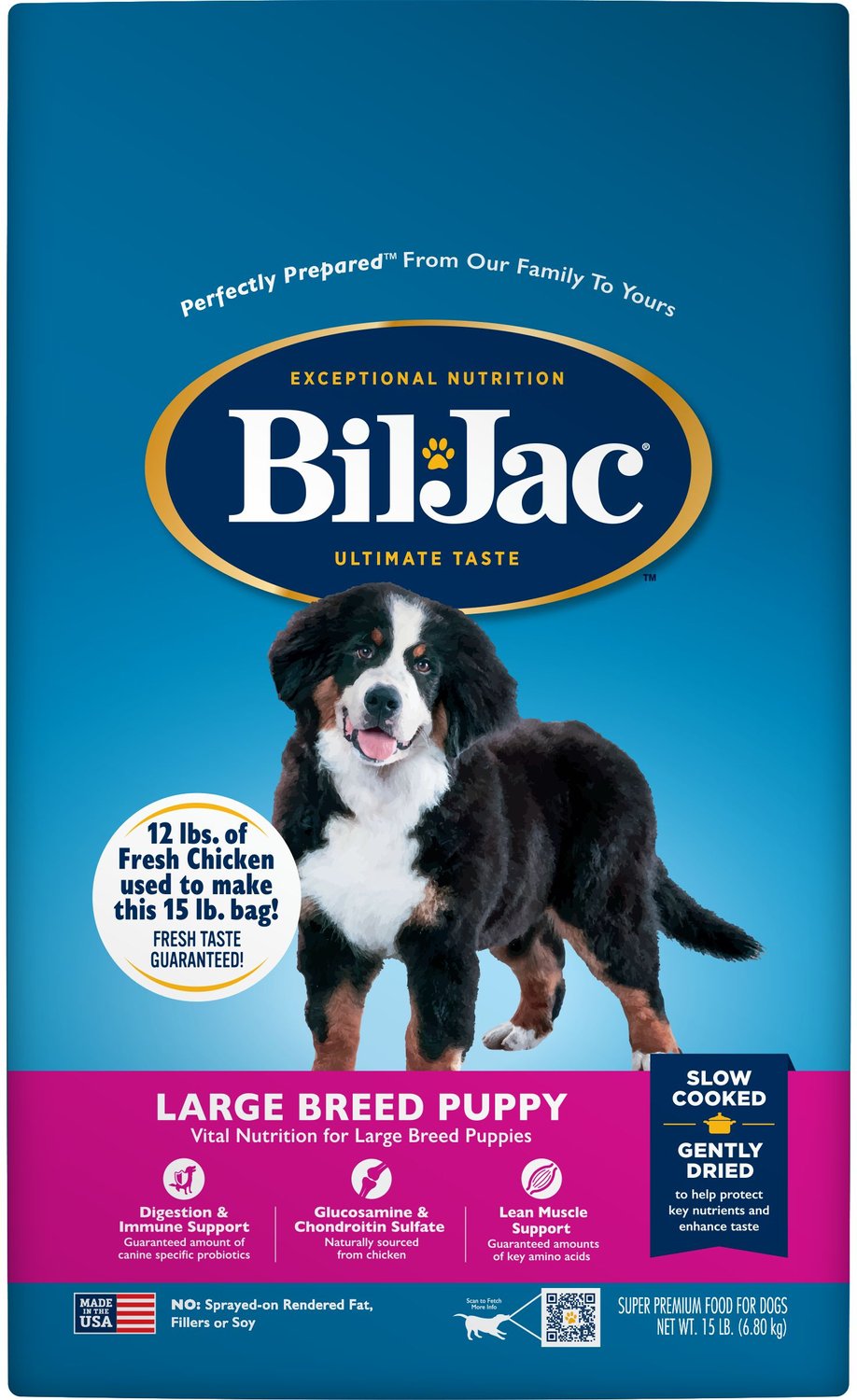 BIL-JAC Large Breed Puppy Chicken Recipe Dry Dog Food, 15-lb bag - Chewy.com