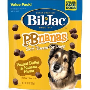 Bil-Jac PBnanas Peanut Butter & Banana Flavor Soft Dog Treats, 10-oz bag