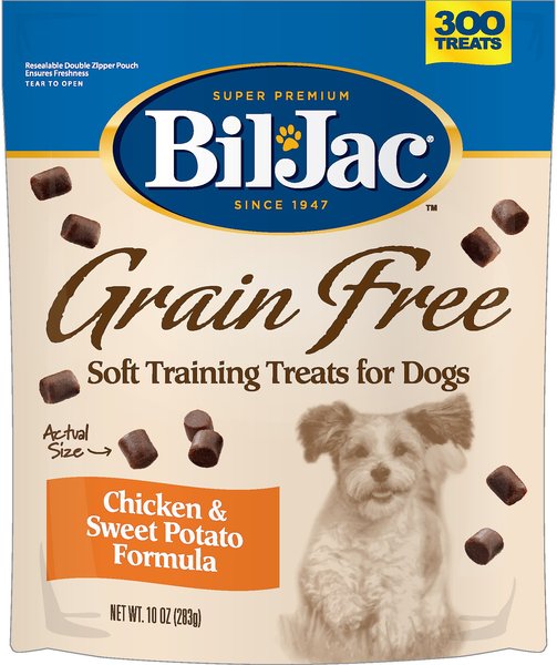 Bil-Jac Chicken & Sweet Potato Grain-Free Training Dog Treats, 10-oz bag slide 1 of 6