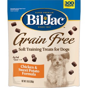 Bil-Jac Chicken & Sweet Potato Grain-Free Training Dog Treats, 10-oz bag