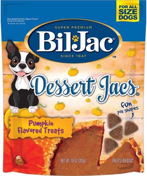 Bil-Jac Dessert Jacs Pumpkin Flavored Dog Treats, 10-oz bag slide 1 of 6