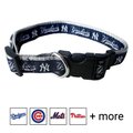 Pets First MLB Nylon Dog Collar, New York Yankees, Medium: 10 to 16-in neck, 5/8-in wide