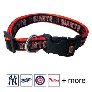 Pets First MLB Nylon Dog Collar, San Francisco Giants, Large: 14 to 24-in neck, 1-in wide