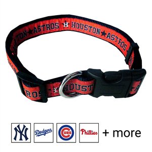 Pets First MLB Nylon Dog Collar, Houston Astros, Medium: 10 to 16-in neck, 5/8-in wide