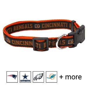 Pets First NFL Nylon Dog Collar, Cincinnati Bengals, Small: 8 to 12-in neck, 3/8-in wide