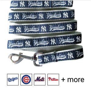 Pets First MLB Nylon Dog Leash, New York Yankees, Small: 4-ft long, 3/8-in wide
