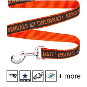 Pets First NFL Nylon Dog Leash, Cincinnati Bengals, Medium: 4-ft long, 5/8-in wide