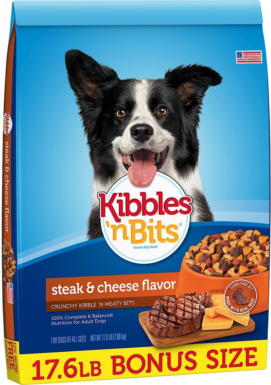 Kibbles 'n Bits Steak & Cheese Flavor Dry Dog Food, 17.6 ...