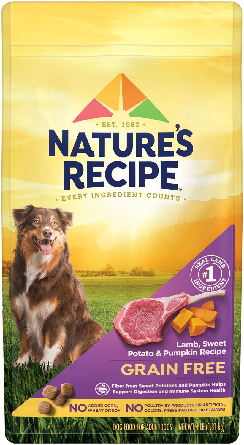 Nature's Recipe GrainFree Lamb, Sweet Potato & Pumpkin Recipe Dry Dog