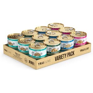 Weruva TruLuxe TruSurf Variety Pack Grain-Free Canned Cat Food, 3-oz, case of 24