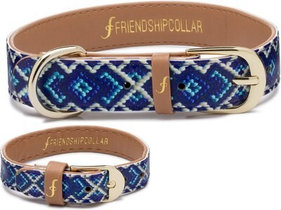 FriendshipCollar Mucky Pup Leather Dog Collar with Friendship Bracelet, slide 1 of 1