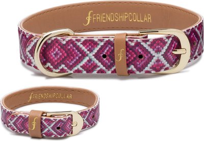 FriendshipCollar Pedigree Princess Leather Dog Collar with Friendship Bracelet, slide 1 of 1