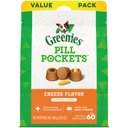 Greenies Pill Pockets Cheese Flavor Dog Treats, Capsule Size, 60 count