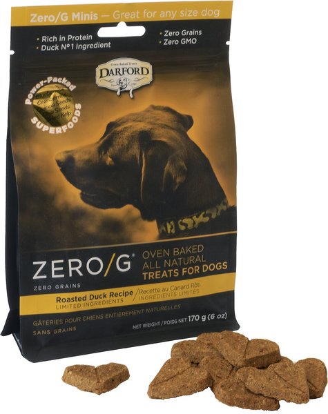 Darford Zero/G Minis Grain-Free Roasted Duck Dog Treats, 6-oz bag slide 1 of 6