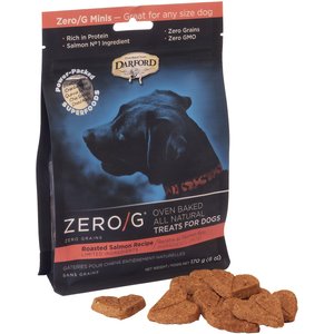 Darford Zero/G Minis Grain-Free Roasted Salmon Dog Treats, 6-oz bag