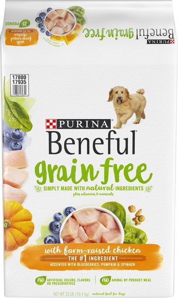 Purina Beneful Natural Grain-Free With Real Farm Raised Chicken Dry Dog Food, 23-lb bag slide 1 of 11