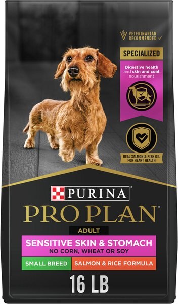 Purina Pro Plan Small Breed Adult Sensitive Skin & Stomach Formula Dry Dog Food, 16-lb bag slide 1 of 10