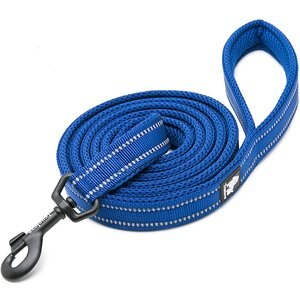 Chai's Choice Premium Outdoor Adventure Padded 3M Polyester Reflective Dog Leash, Royal Blue, 6.5-ft long, 4/5-in wide