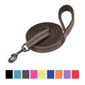 Chai's Choice Premium Outdoor Adventure Padded 3M Polyester Reflective Dog Leash, Chocolate, 6.5-ft long, 1-in wide