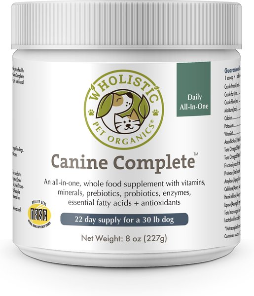 Wholistic Pet Organics Canine Complete Powder Multivitamin for Dogs, 8-oz slide 1 of 5