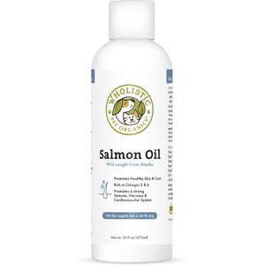 Wholistic Pet Organics Wild Salmon Oil Skin & Coat Supplement, 16-oz
