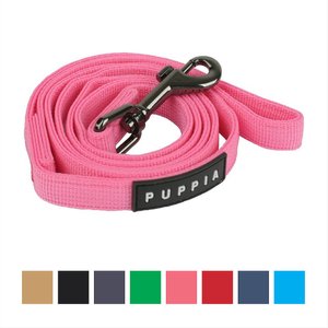 Puppia Two-Tone Polyester Dog Leash, Pink, Small: 3.81-ft long, 0.4-in wide