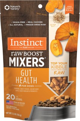Instinct Freeze Dried Raw Boost Mixers Grain-Free Gut Health Recipe Dog Food Topper, slide 1 of 1