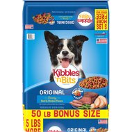 Kibbles 'n Bits Original Savory Beef & Chicken Flavors Dry Dog Food, 50-lb bag