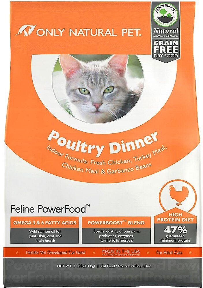 ONLY NATURAL PET Feline PowerFood Poultry Dinner GrainFree Dry Cat
