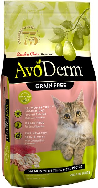 AvoDerm Grain-Free Salmon with Tuna Meal Dry Cat Food, 2.5-lb bag slide 1 of 6