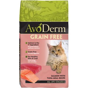 AvoDerm Grain-Free Salmon with Tuna Meal Dry Cat Food, 5-lb bag